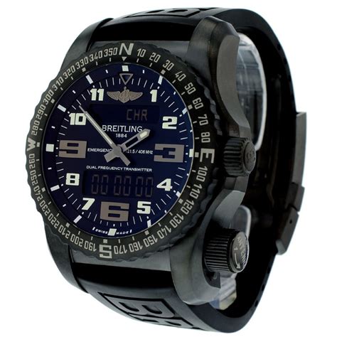 replica breitling professional emergency ii night mission black band|used breitling emergency watch for sale.